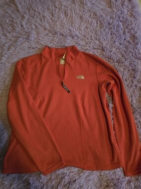 The North Face Rust Red Quarter-Zip Fleece Pullover